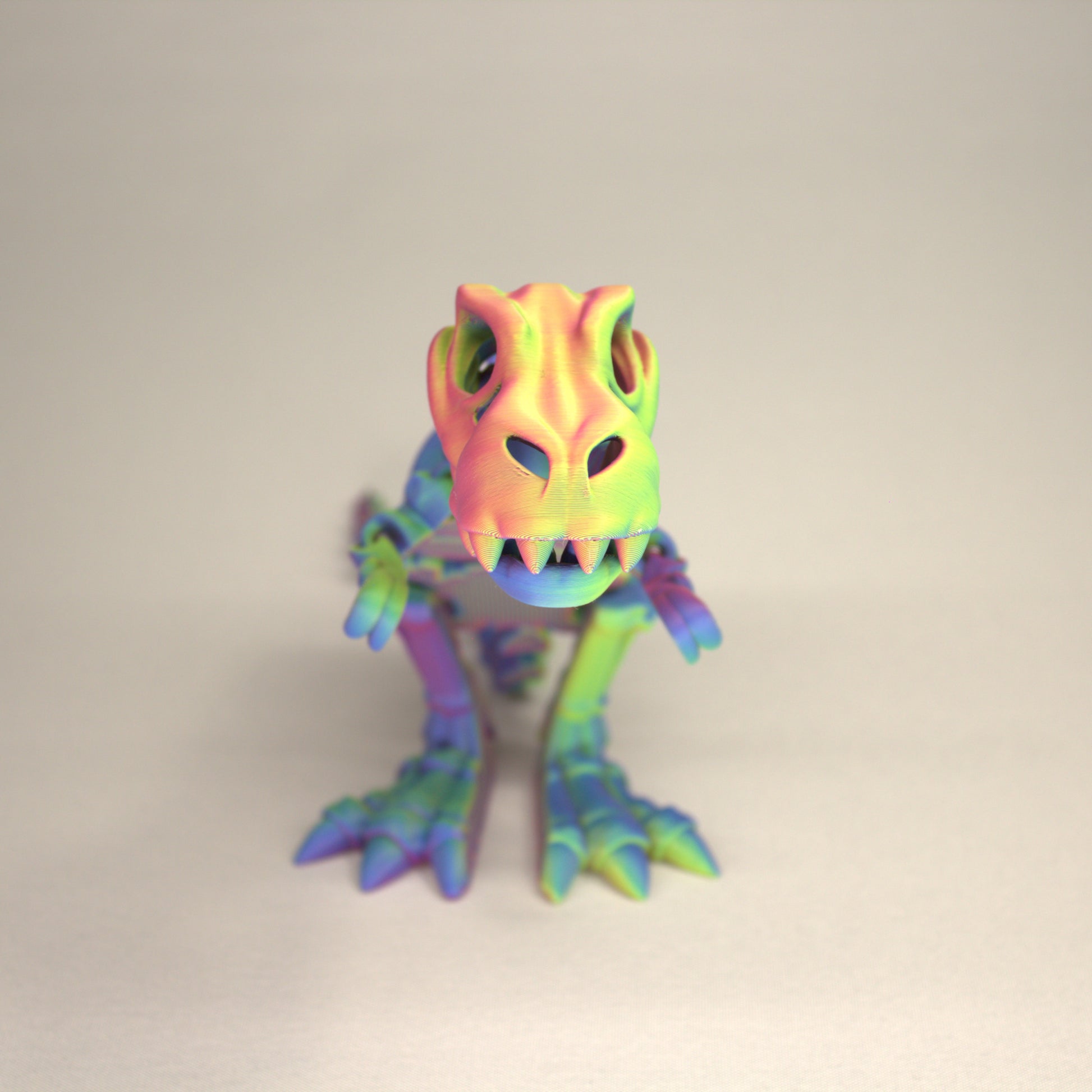 T-Rex 3D Printed Dinosaur Skeleton Fidget Toy Flexible Joints