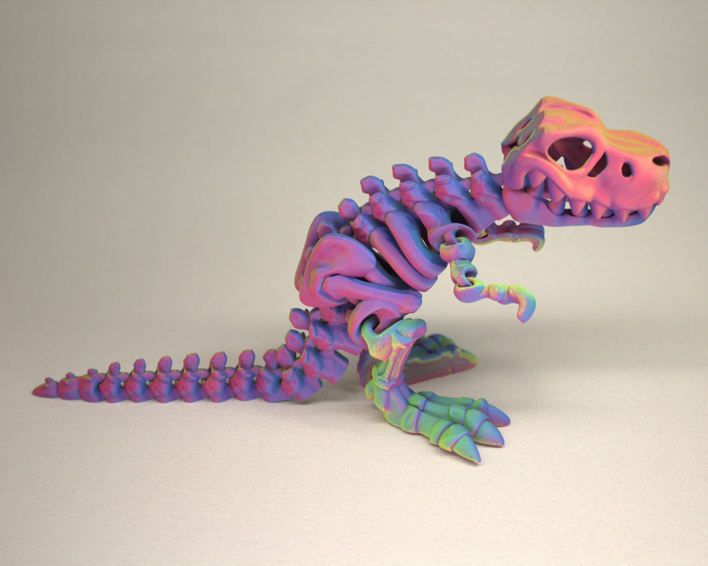 T-Rex 3D Printed Dinosaur Skeleton Fidget Toy Flexible Joints