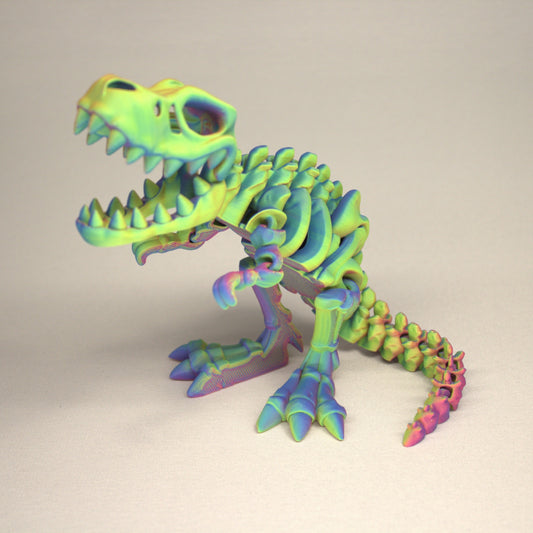 T-Rex 3D Printed Dinosaur Skeleton Fidget Toy Flexible Joints