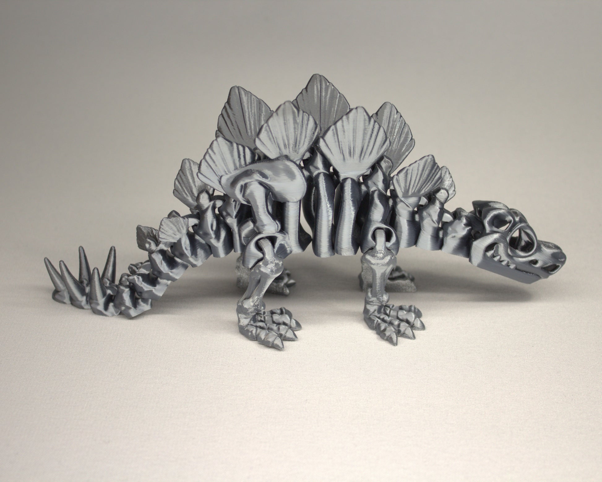 Stegosaurus 3D Printed Dinosaur Skeleton Fidget Toy Flexible Joints