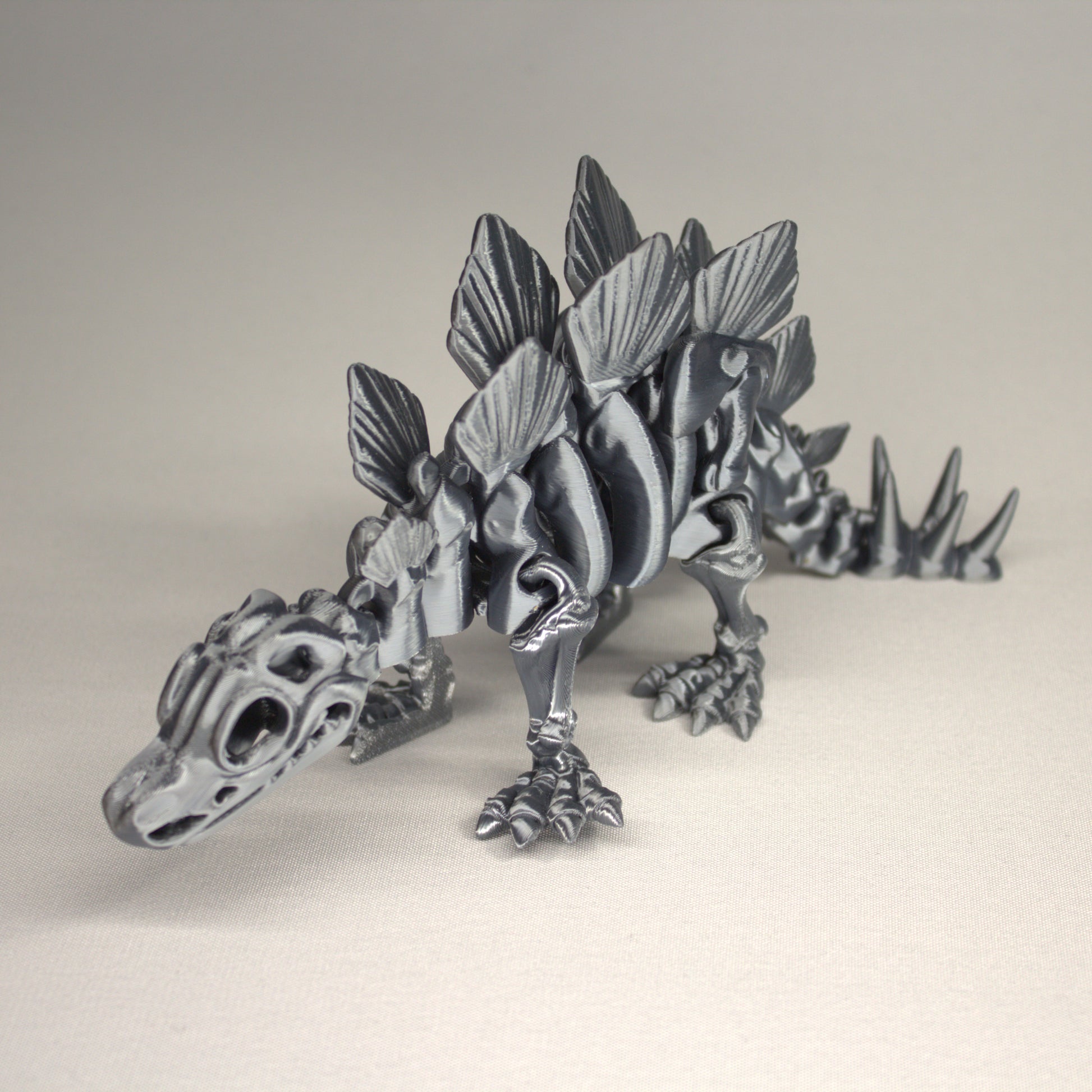 Stegosaurus 3D Printed Dinosaur Skeleton Fidget Toy Flexible Joints