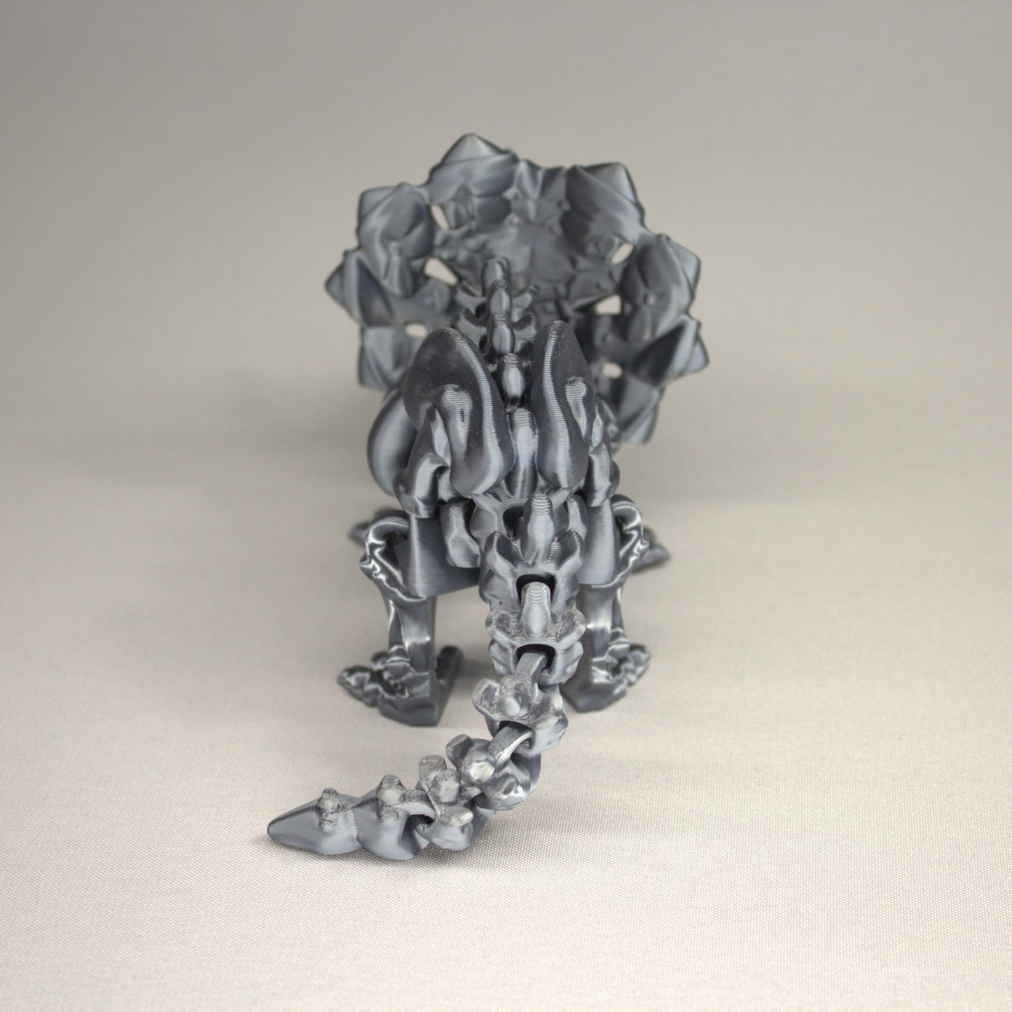 Triceratops 3D Printed Dinosaur Skeleton Fidget Toy Flexible Joints