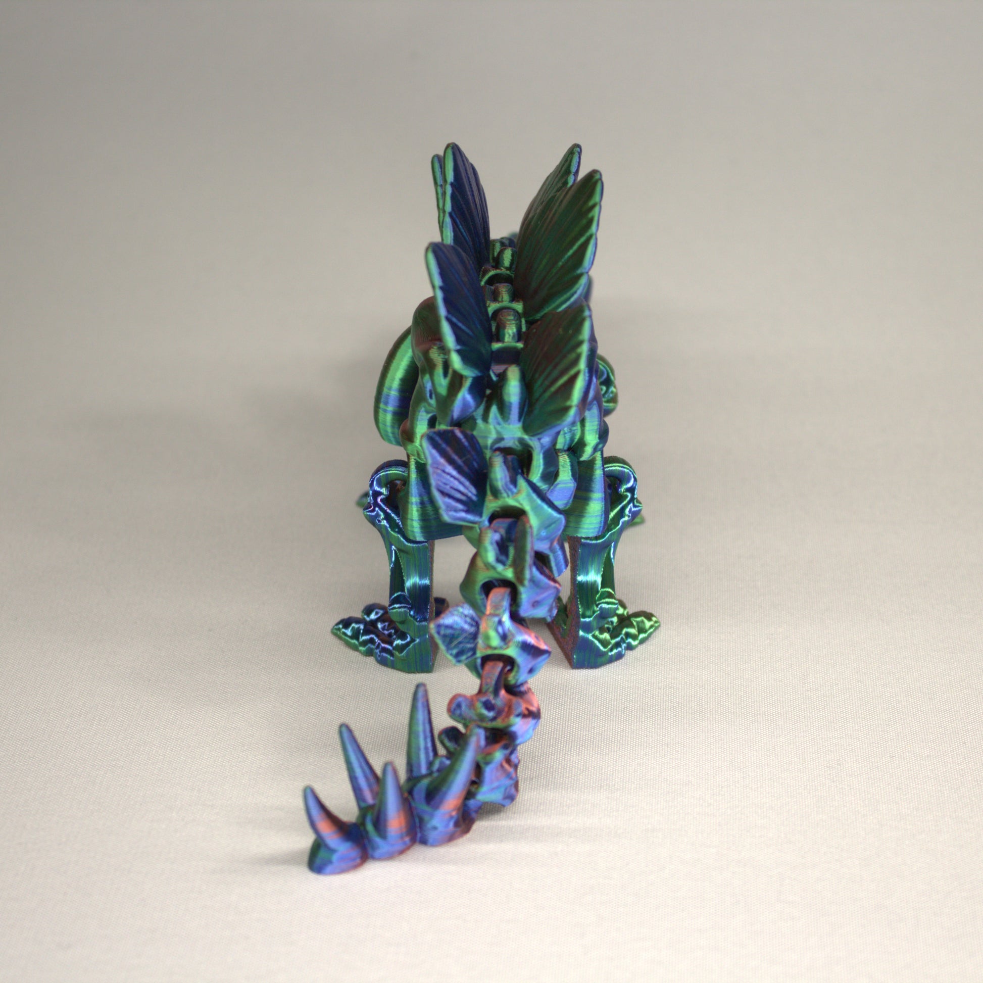 Stegosaurus 3D Printed Dinosaur Skeleton Fidget Toy Flexible Joints