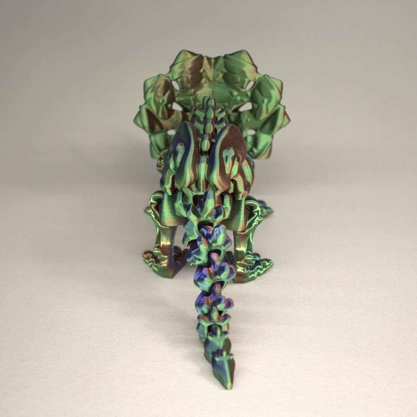 Triceratops 3D Printed Dinosaur Skeleton Fidget Toy Flexible Joints