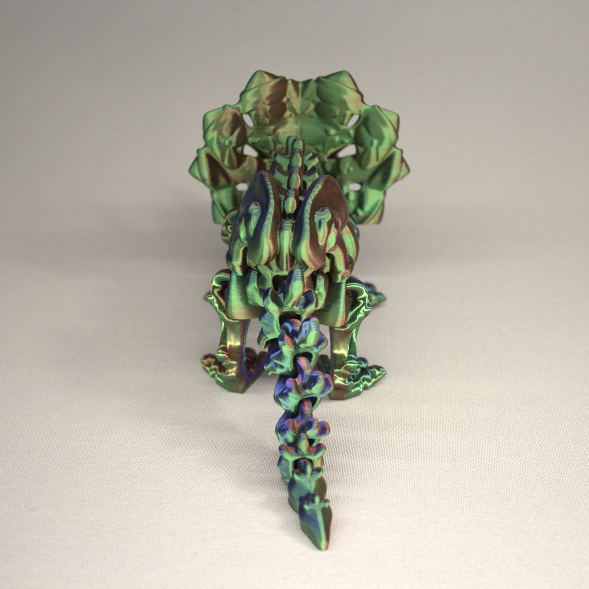 Triceratops 3D Printed Dinosaur Skeleton Fidget Toy Flexible Joints