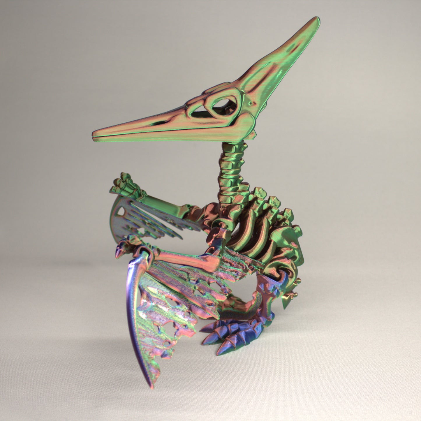 Pteranodon - 3D Printed Dinosaur Skeleton Fidget Toy Flexible Joints