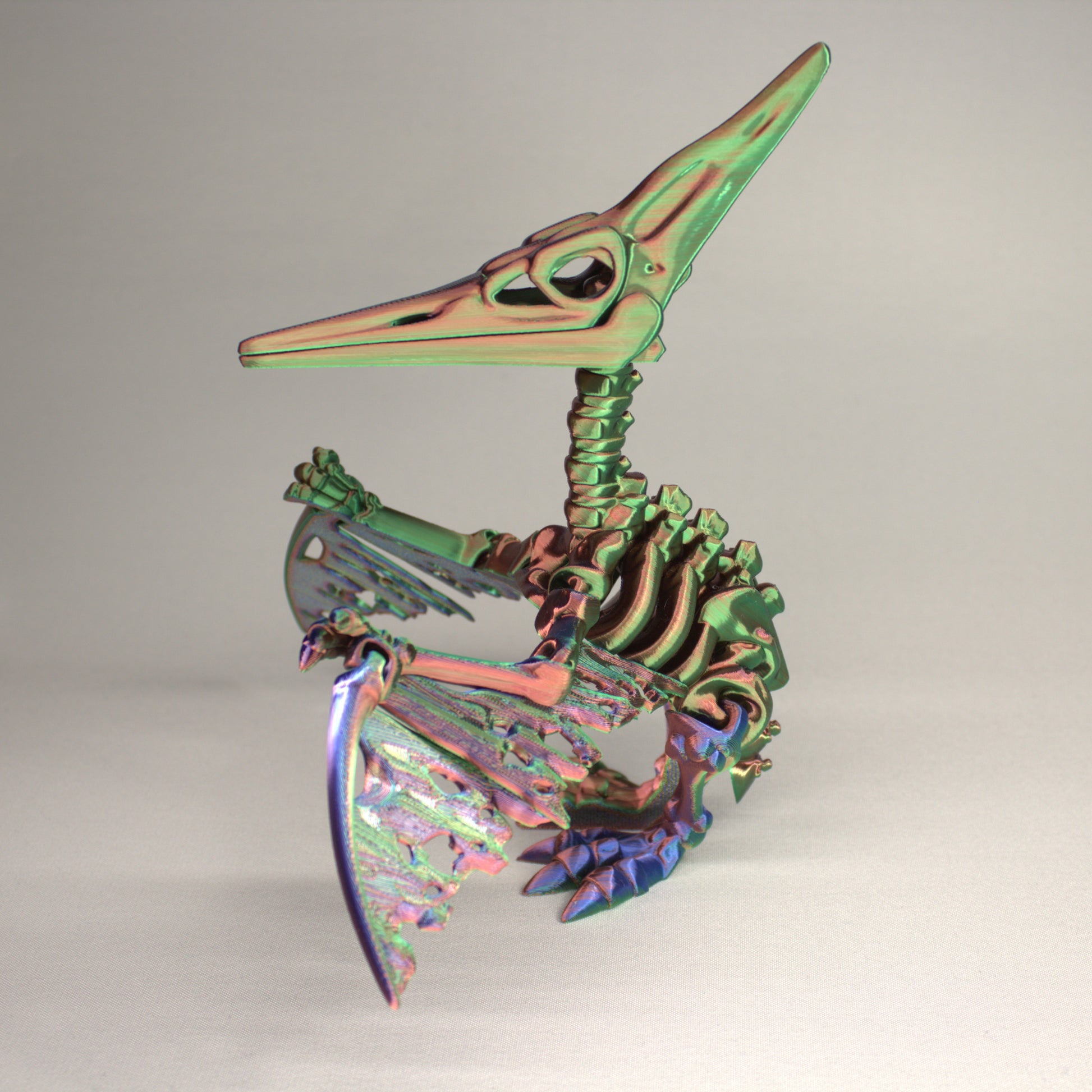 Pteranodon - 3D Printed Dinosaur Skeleton Fidget Toy Flexible Joints