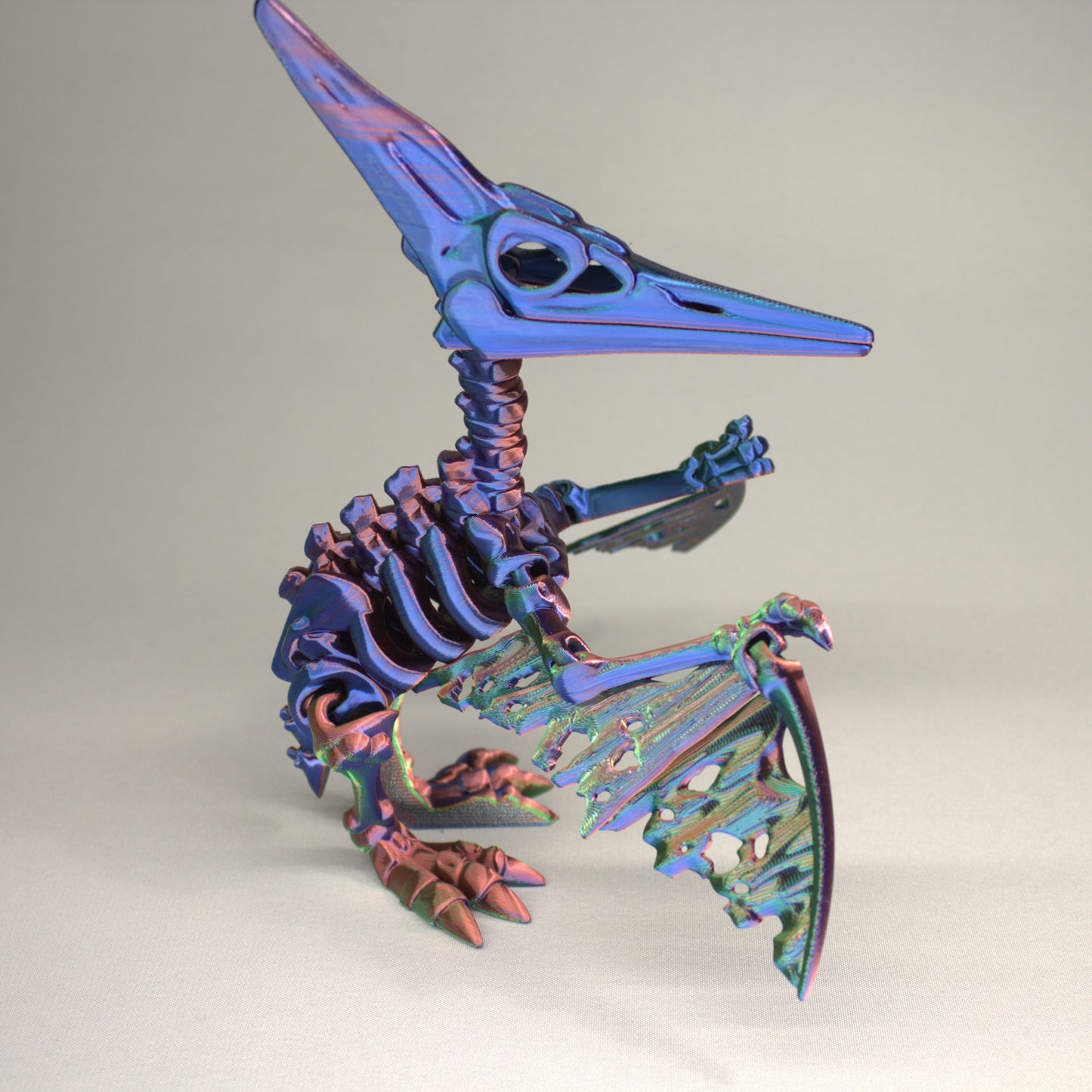 Pteranodon - 3D Printed Dinosaur Skeleton Fidget Toy Flexible Joints