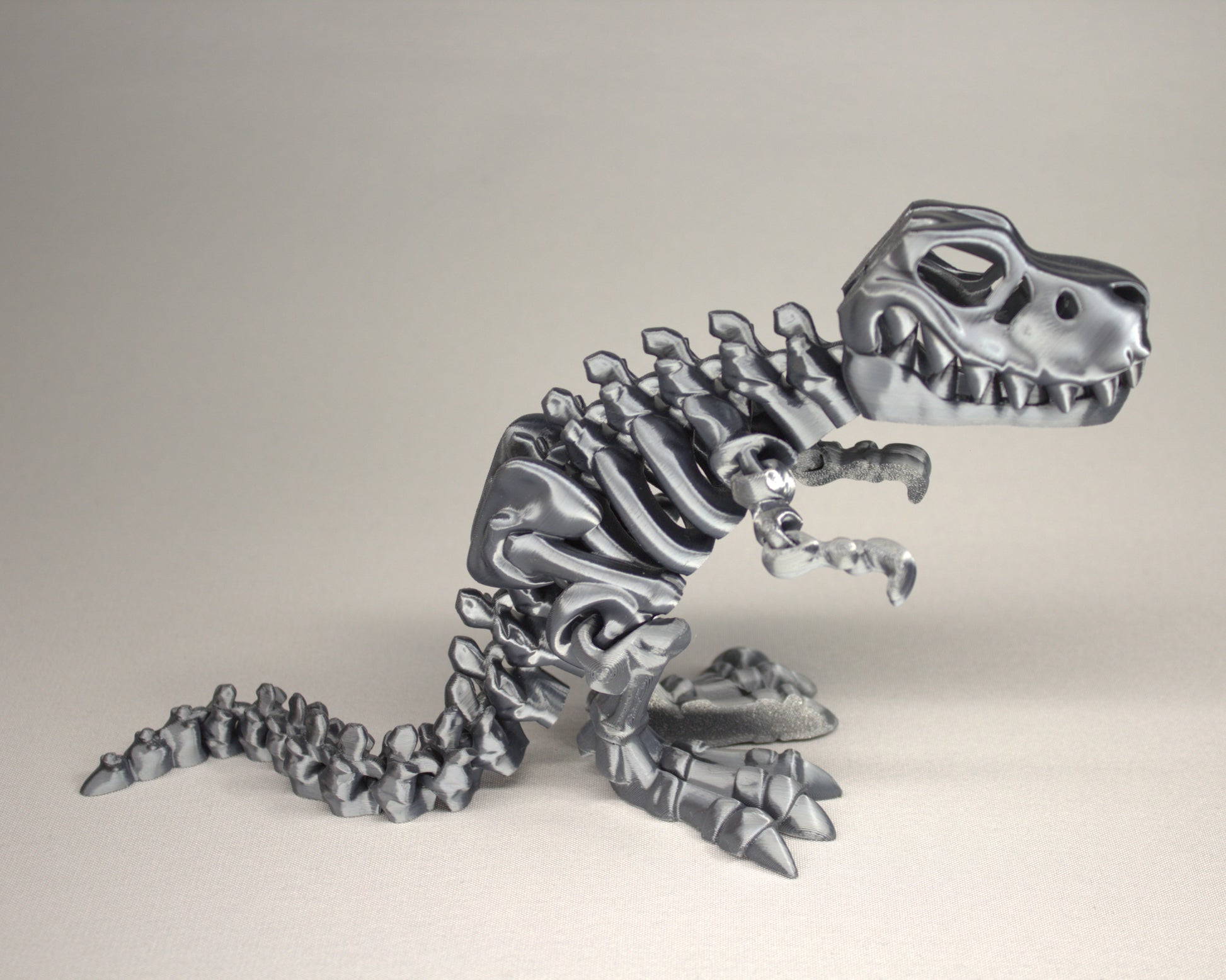 T-Rex 3D Printed Dinosaur Skeleton Fidget Toy Flexible Joints