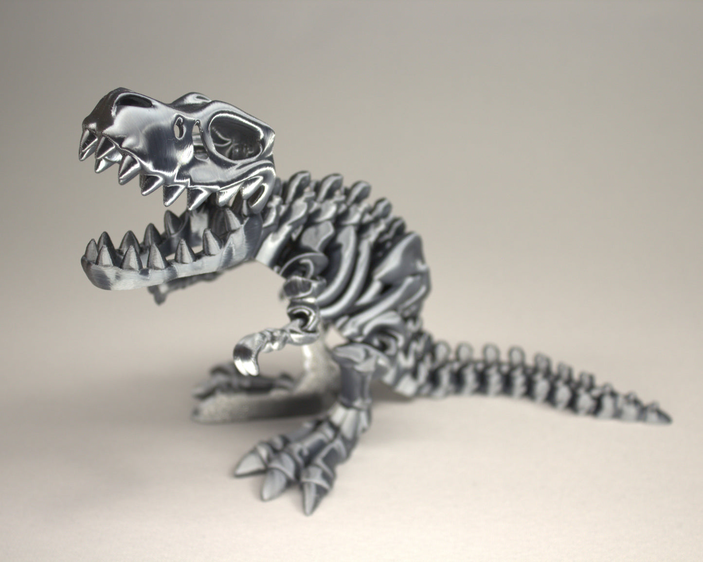 T-Rex 3D Printed Dinosaur Skeleton Fidget Toy Flexible Joints