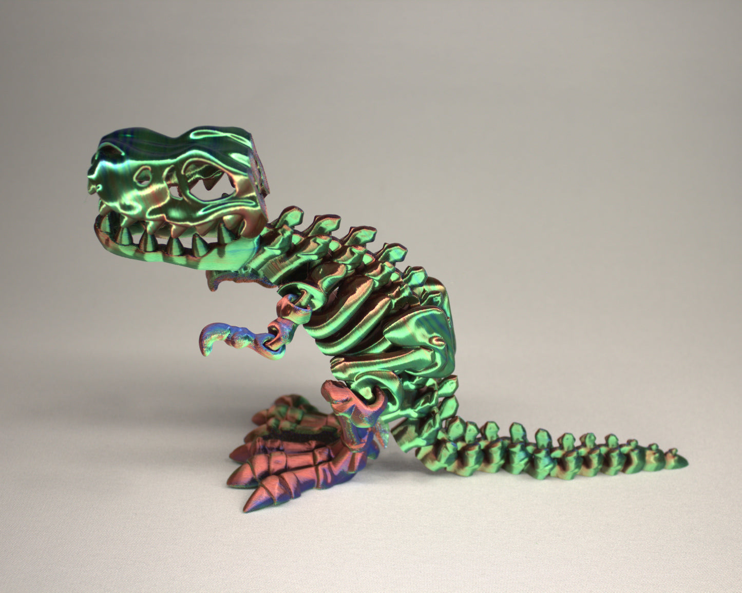 T-Rex 3D Printed Dinosaur Skeleton Fidget Toy Flexible Joints