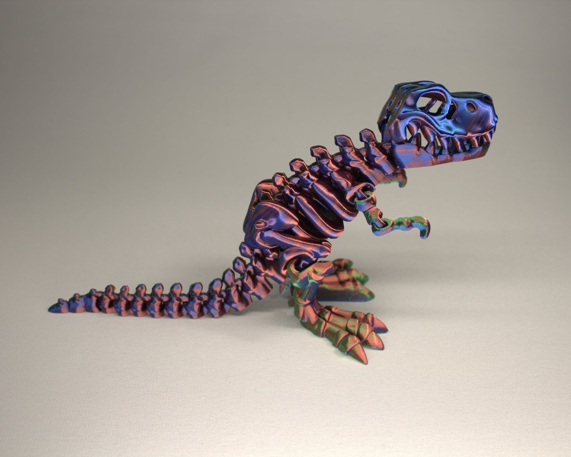 T-Rex 3D Printed Dinosaur Skeleton Fidget Toy Flexible Joints