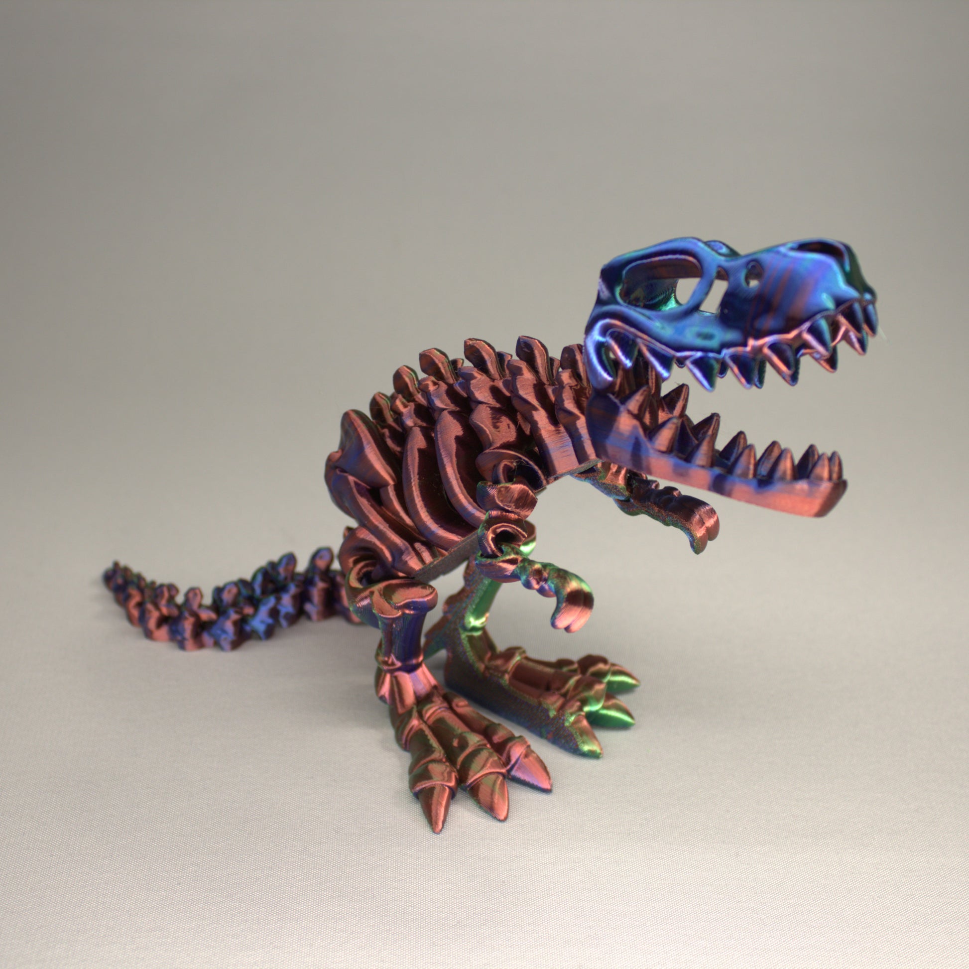 T-Rex 3D Printed Dinosaur Skeleton Fidget Toy Flexible Joints
