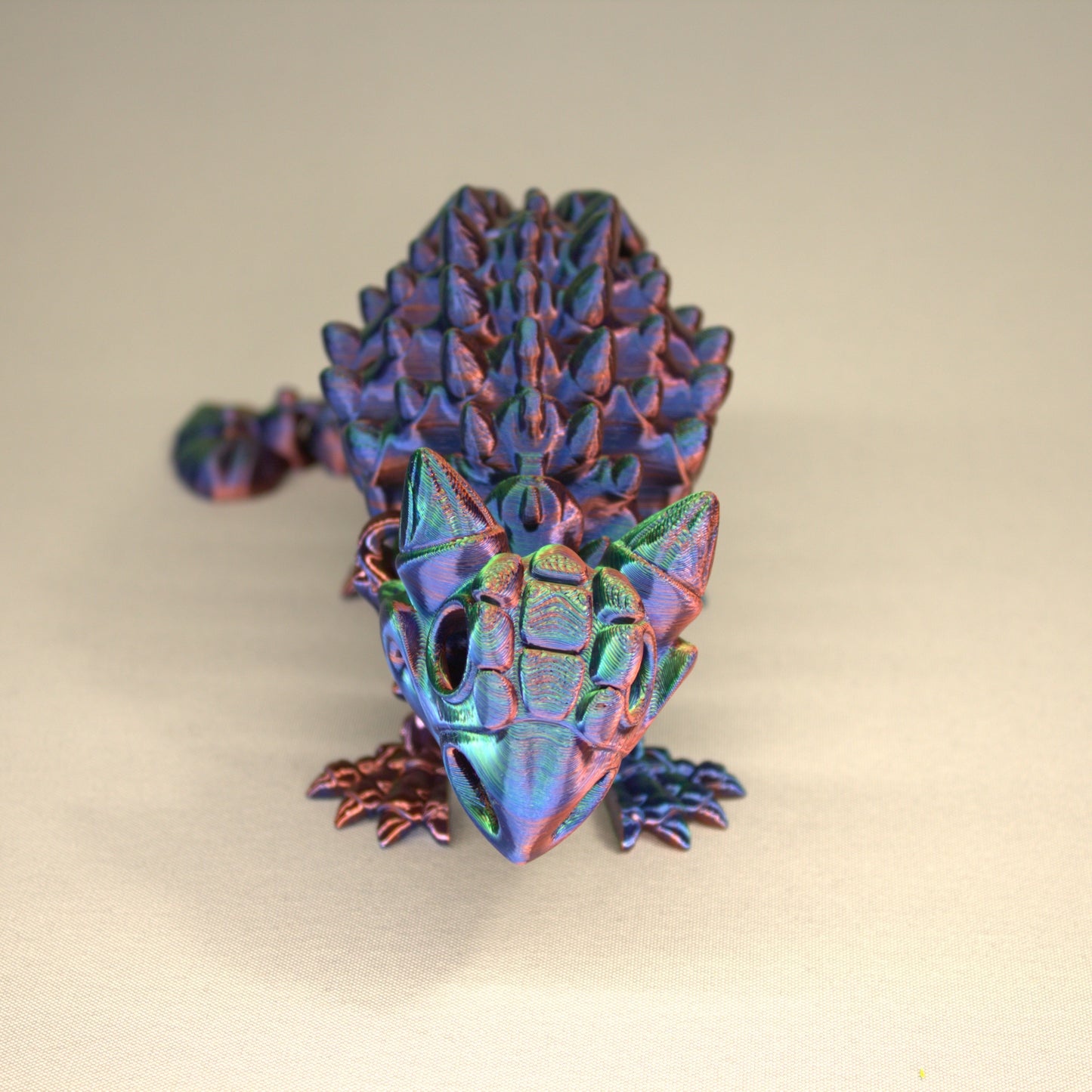 3D printed articulated Ankylosaurus skeleton toy, pre-assembled, colorful, durable educational dinosaur figure