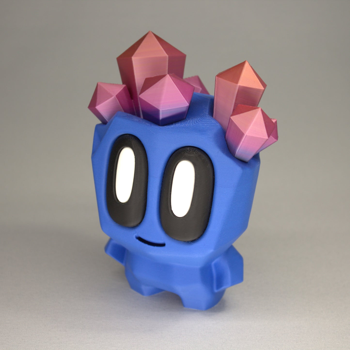 Geode Head Rock Pal – 3D Printed Collectible in Rainbow Primary Colors | Cute Desk Toy & Gift Idea