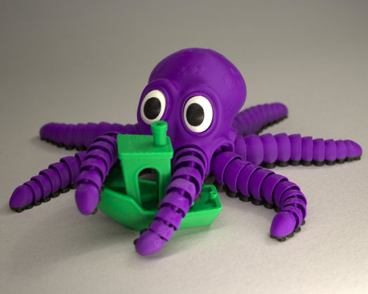 3D Printed Articulated Octopus Fidget Toy | Stress Relief Sensory Toy | Flexible Octopus Gift | Desk Fidget for Kids & Adults