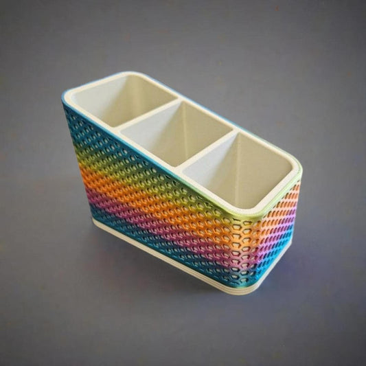 Desk Tidy, Storage Pot, Container, TV Remote Tidy, Paint Brush Holder, Hobby Organiser, Unique, Bespoke Design, Bright, Flexymal