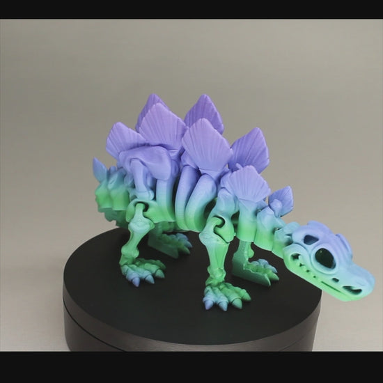 Stegosaurus 3D Printed Dinosaur Skeleton Fidget Toy Flexible Joints