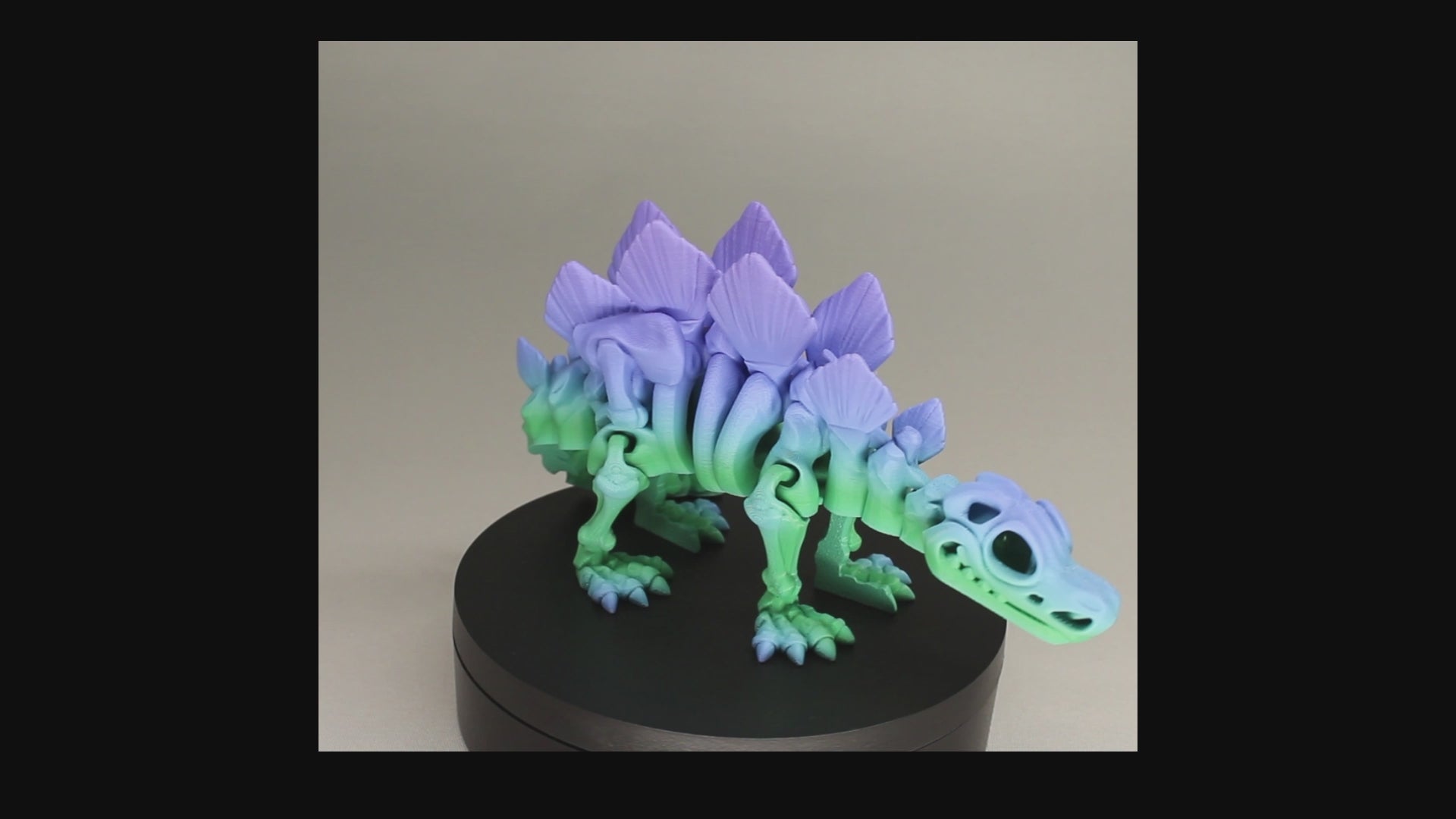 Stegosaurus 3D Printed Dinosaur Skeleton Fidget Toy Flexible Joints