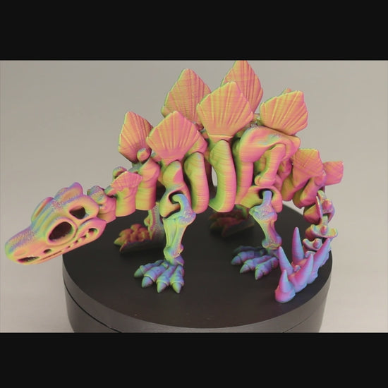 Stegosaurus 3D Printed Dinosaur Skeleton Fidget Toy Flexible Joints
