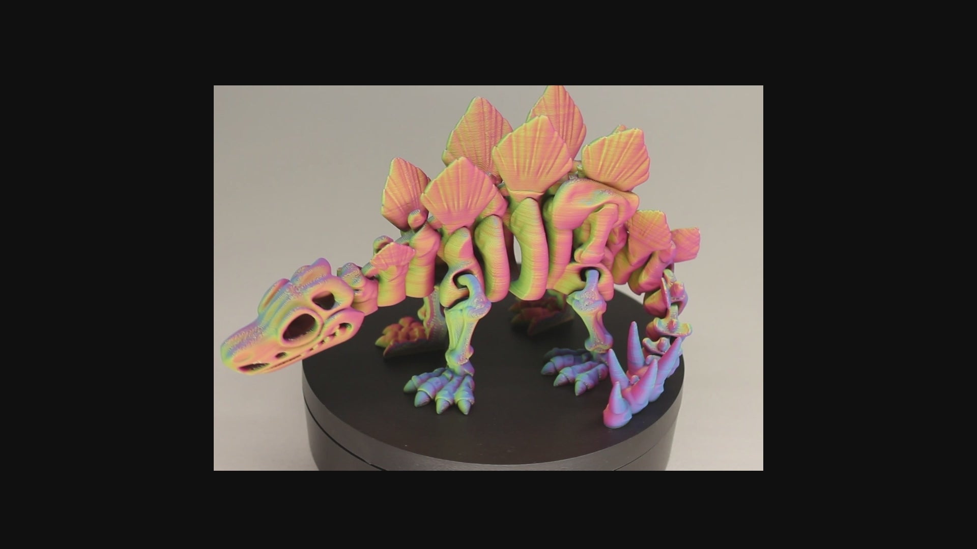 Stegosaurus 3D Printed Dinosaur Skeleton Fidget Toy Flexible Joints