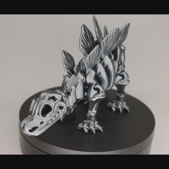 Stegosaurus 3D Printed Dinosaur Skeleton Fidget Toy Flexible Joints