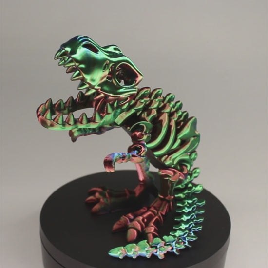 T-Rex 3D Printed Dinosaur Skeleton Fidget Toy Flexible Joints