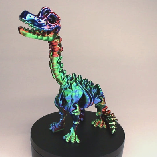 3D printed articulated Brachiosaurus skeleton toy, pre-assembled, colorful, educational dinosaur figure