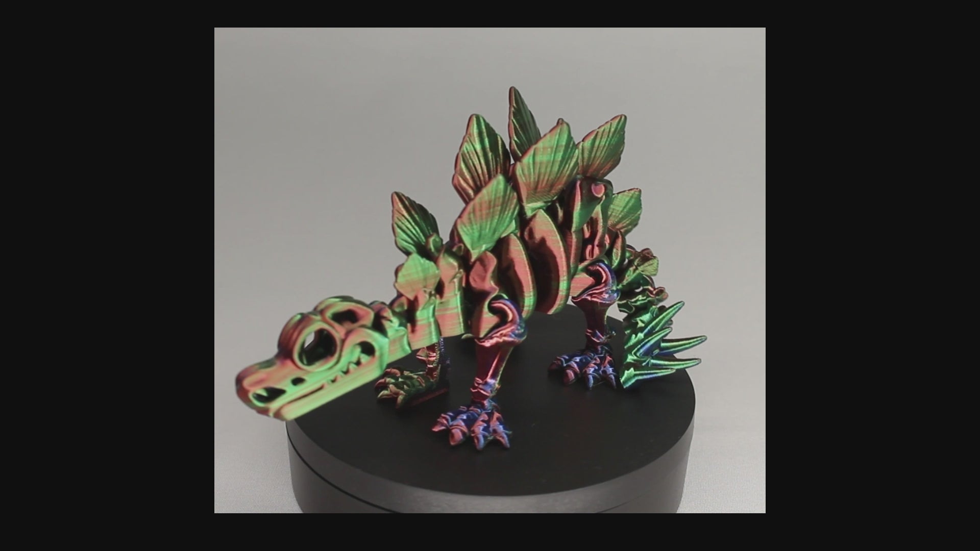 Stegosaurus 3D Printed Dinosaur Skeleton Fidget Toy Flexible Joints