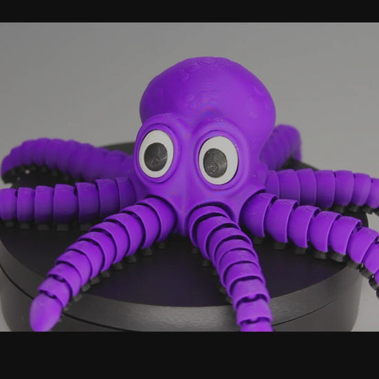 3D Printed Articulated Octopus Fidget Toy | Stress Relief Sensory Toy | Flexible Octopus Gift | Desk Fidget for Kids & Adults